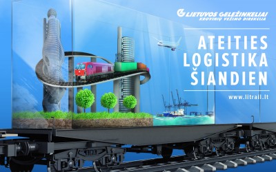  Lithuania Railways - reklaminis stendas LG SPAUDAI 01 mastelyje