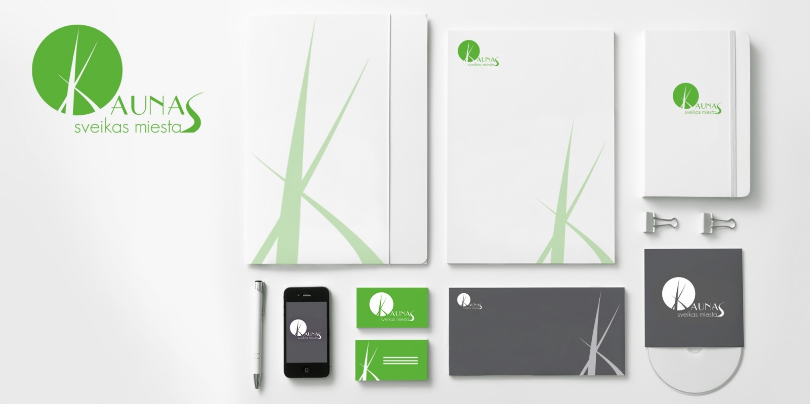 Corporate Identity of Kaunas City Municipality Public Health Bureau - Kaunas sveikas miestas LOGO