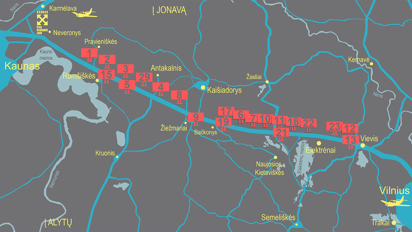 Stendai greitkelyje KAUNAS-VILNIUS