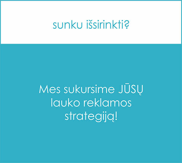 Neoreklama - sukursime jums strategiją